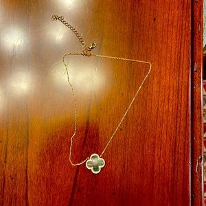 Magic Alhambra black and faux diamond necklace